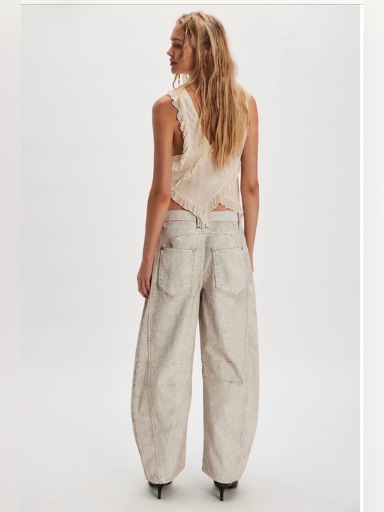 Free People Denim - We The Free Free People Good Luck Coated Barrel Jeans